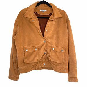 Harper & Me Brown Faux Suede Jacket